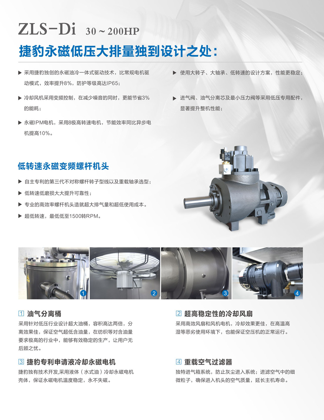 ZLS-Di 永磁變頻低壓大排量空壓機